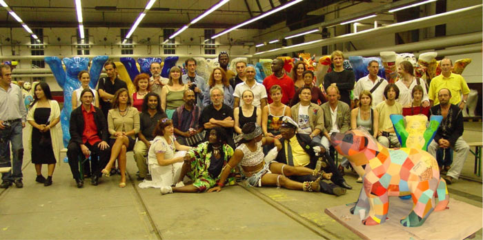 Buddy Bär Künstler im Strassenbahndepot 2003